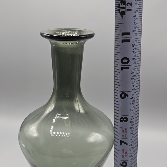 Vintage Empoli Italian Smoke Grey Decanter & Cordial Glasses Set 5 Twisted Foot - Picture 14 of 16